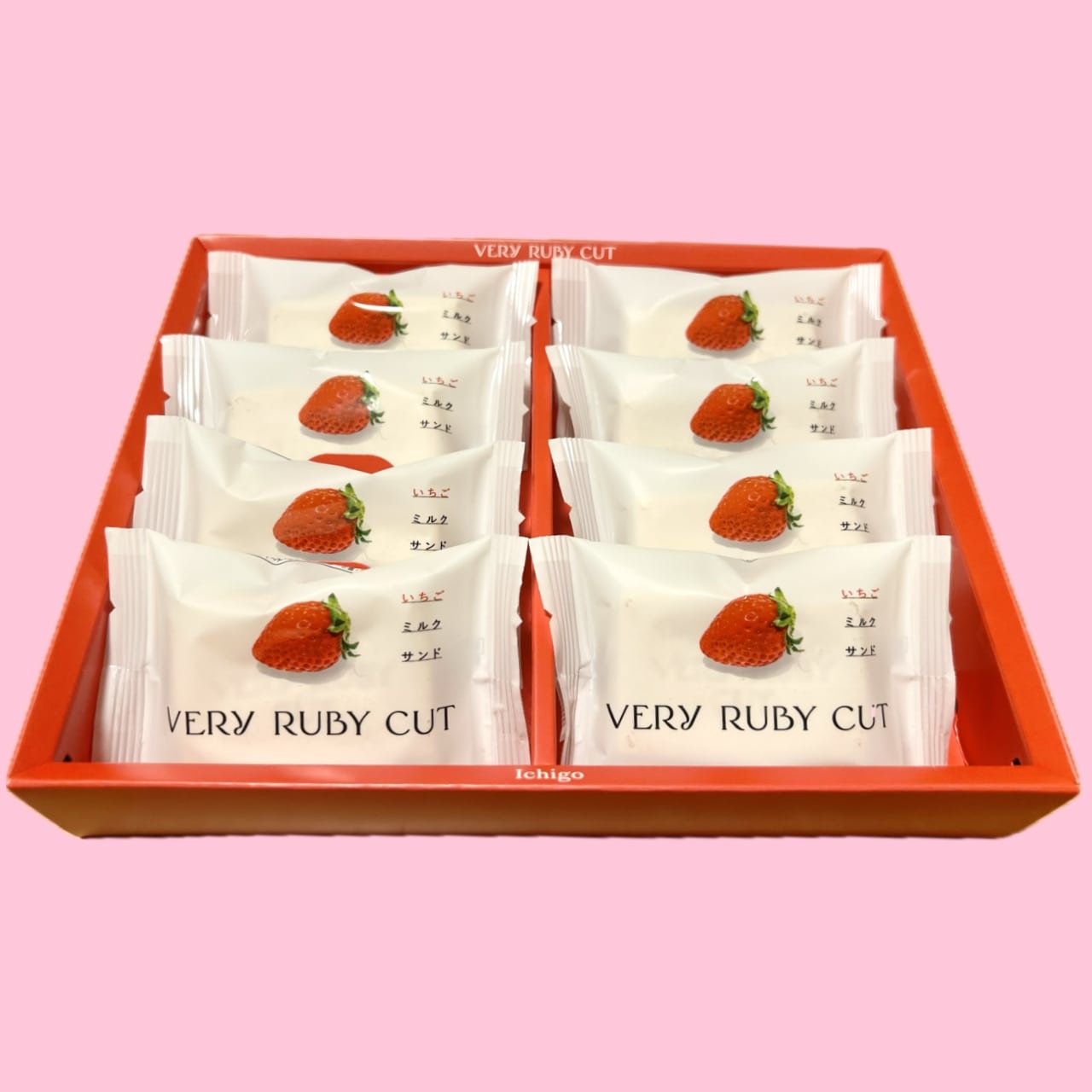 品川駅にあるいちごスイーツ専門店「VERY RUBY CUT | ベリールビーカット」のいちごミルクサンド