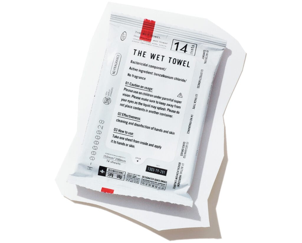 防災ポーチスターターセット-ウェットタオル
