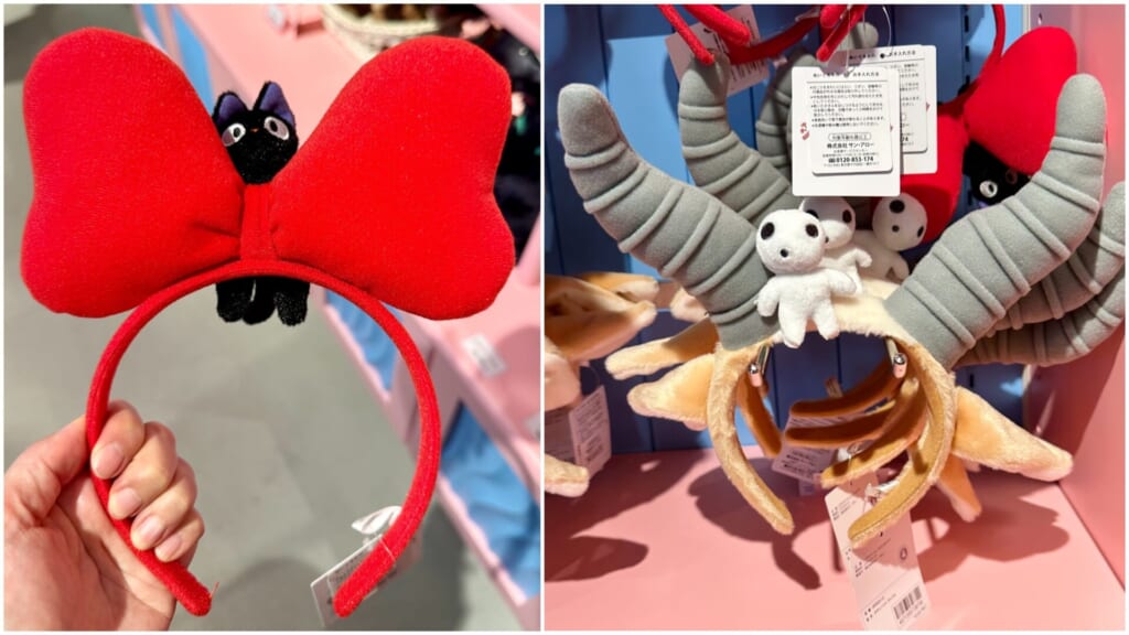 ジブリパーク「魔女の家」のショップ「13人の魔女団」で買えるおすすめオリジナルグッズやお土産:初登場のカチューシャ(キキのリボン、ヤックルの角)