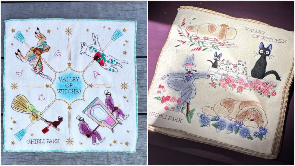 ジブリパーク「魔女の家」のショップ「13人の魔女団」で買えるおすすめオリジナルグッズやお土産:メリーゴーランドや「魔女の谷」柄のミニタオル