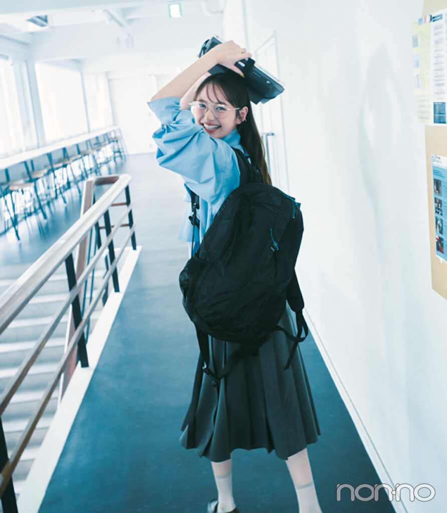 加藤栞の夏→秋着回し23℃ Late Septemberモデルカット4-2