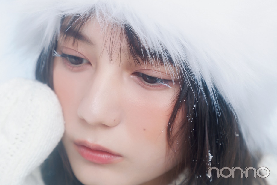 小坂菜緒の冬のゆきんこメイクモデルカット1−3