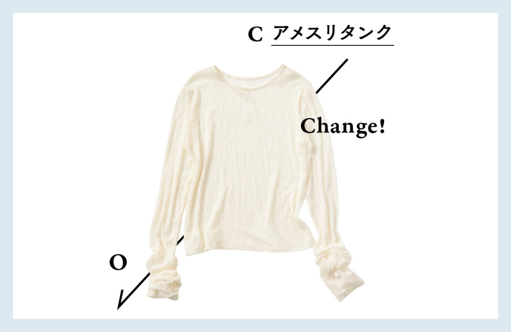 25℃以上の日のシアーレースロンT