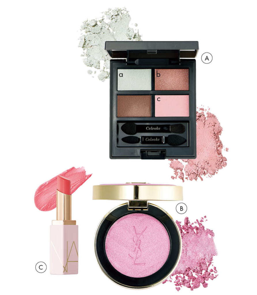 久間田琳加の桜咲くピンクメイクアイテムカット2-2