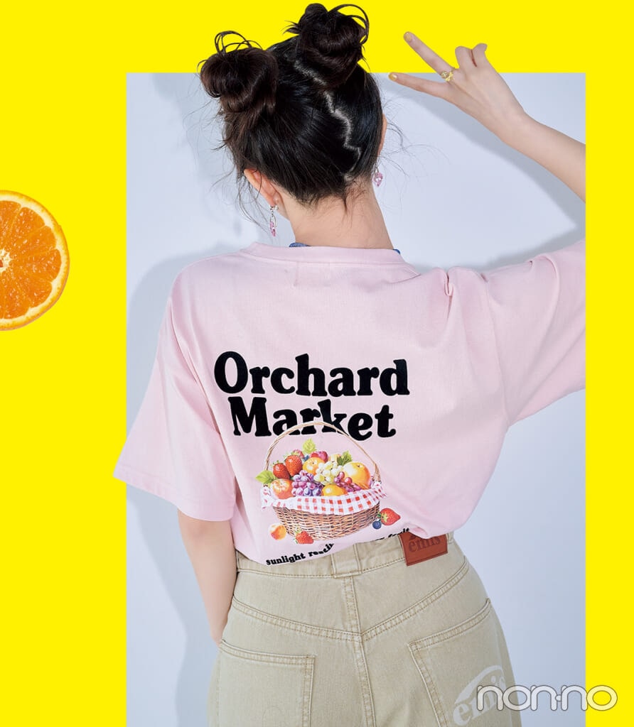 「フリークス ストア」と「フルーツオブザルーム」のコラボTシャツのバックプリント