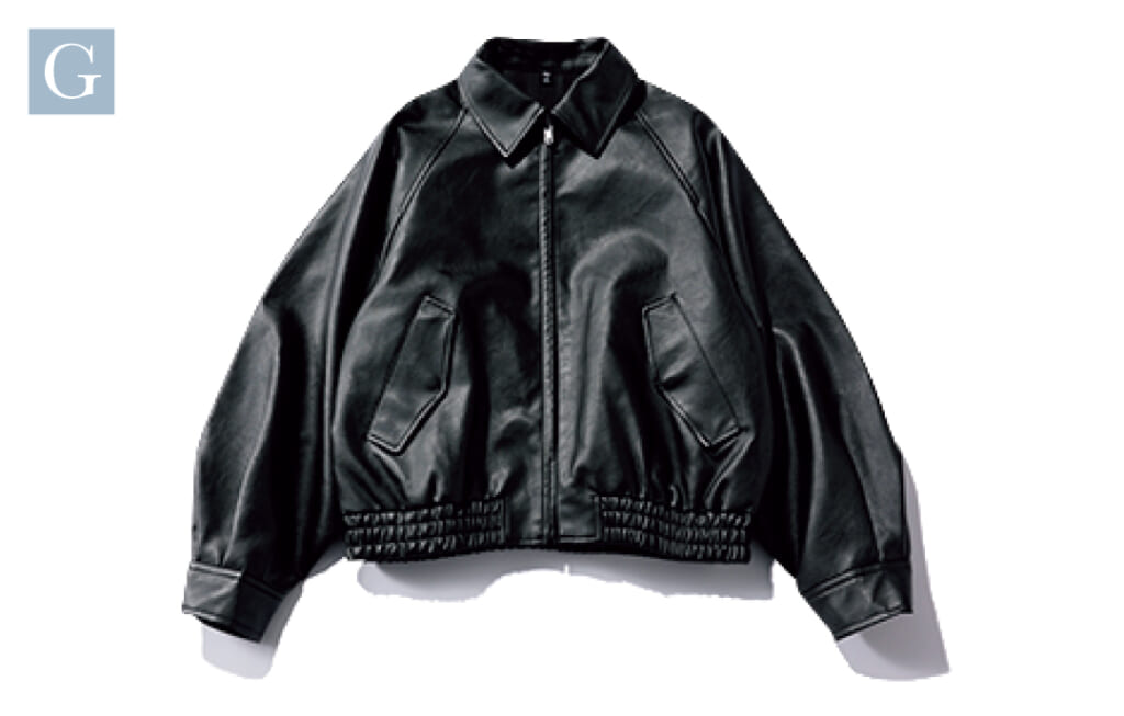 レザー調ブルゾン￥5990／GU