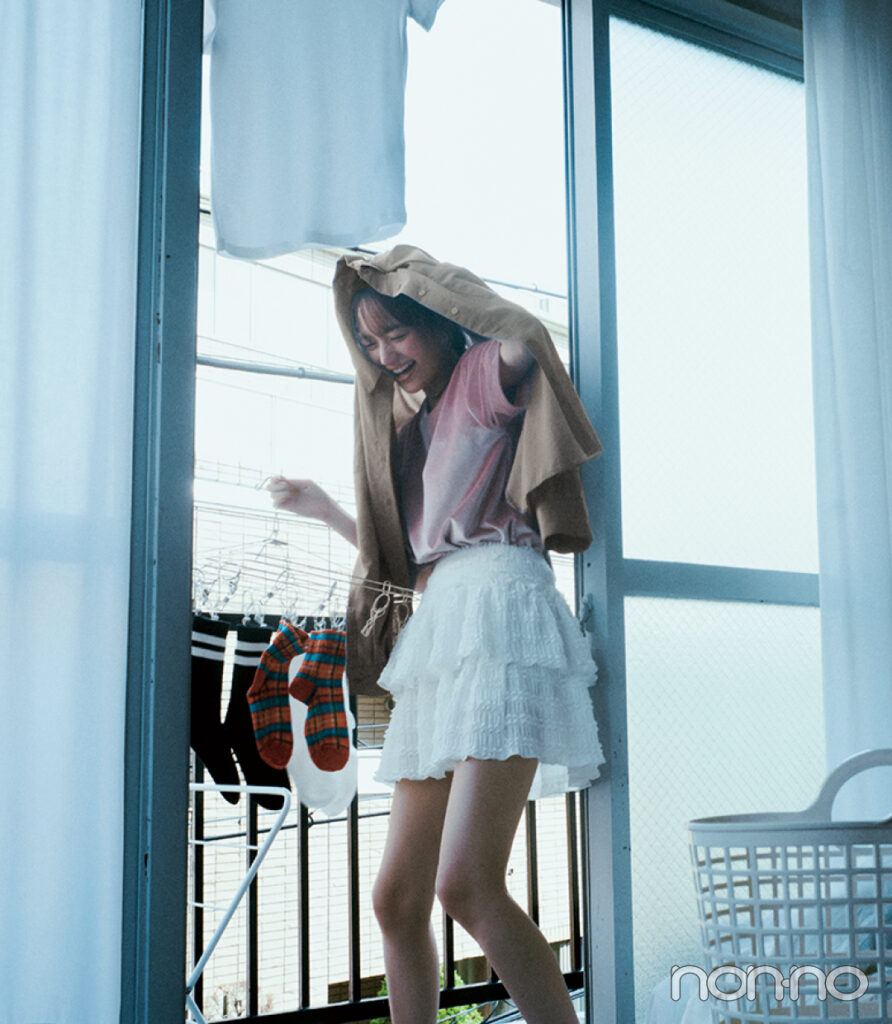 加藤栞の夏→秋着回し28℃ Early to Mid-Septemberモデルカット3-6