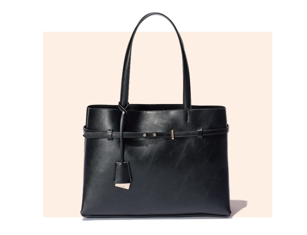 通学バッグ黒レザー調9-4