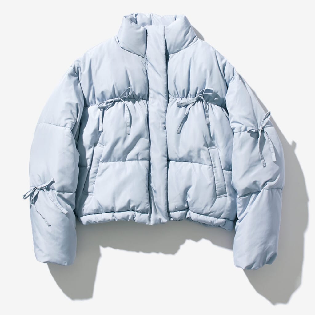 ems exciteのメニーリボン中綿ブルゾン