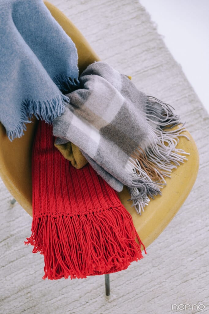 無印良品のウールストール3種