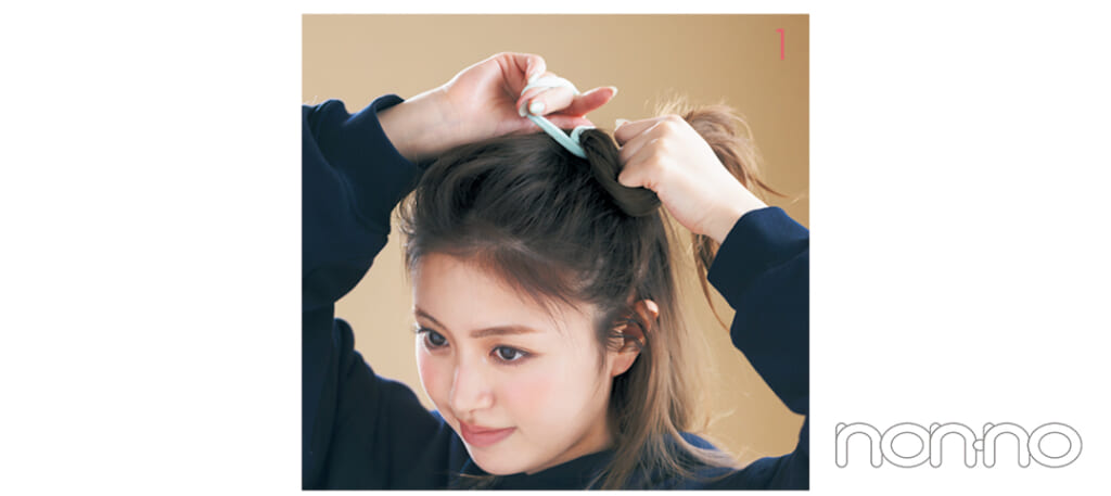 香音の衿の形×ヘアアレ相性マッチングプロセスカット5-1