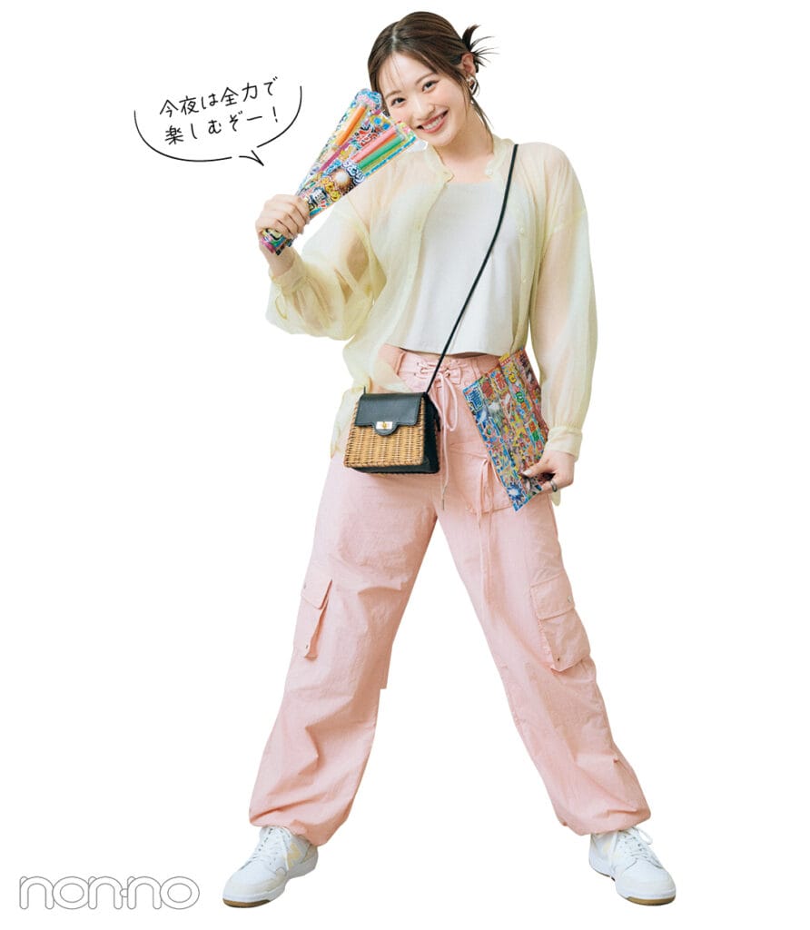 焼きたくない派_村上なずなの夏休み着回し10DAYS-DAY7
今夜は全力で楽しむぞー！