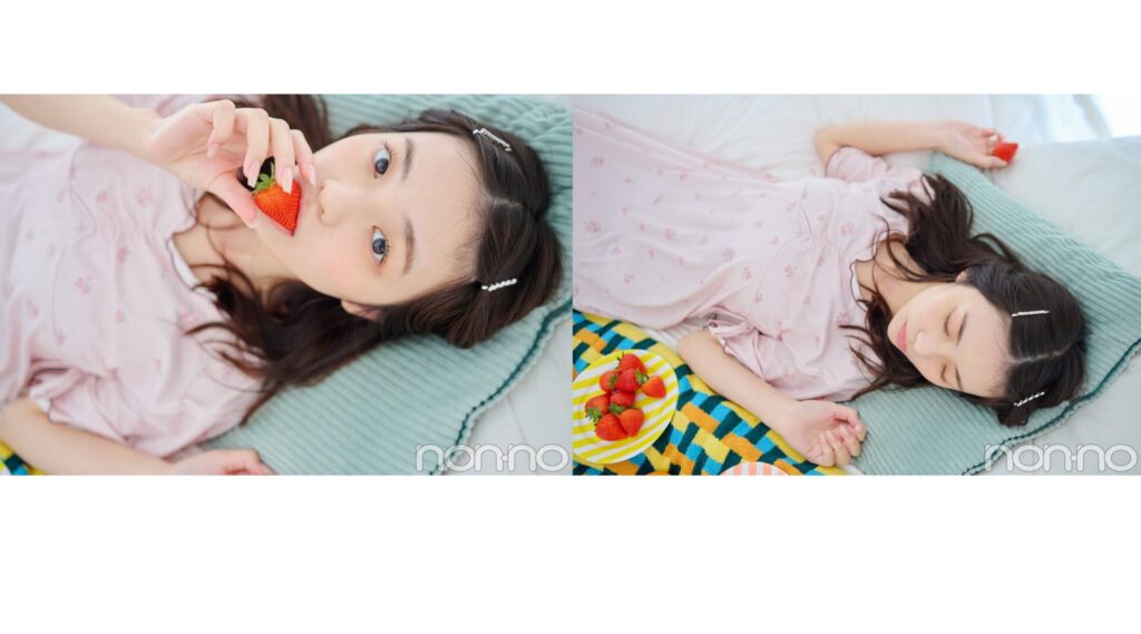 菊地姫奈の夏の肌見せルームウェア映えルームウェアの花柄ロングワンピのアザー