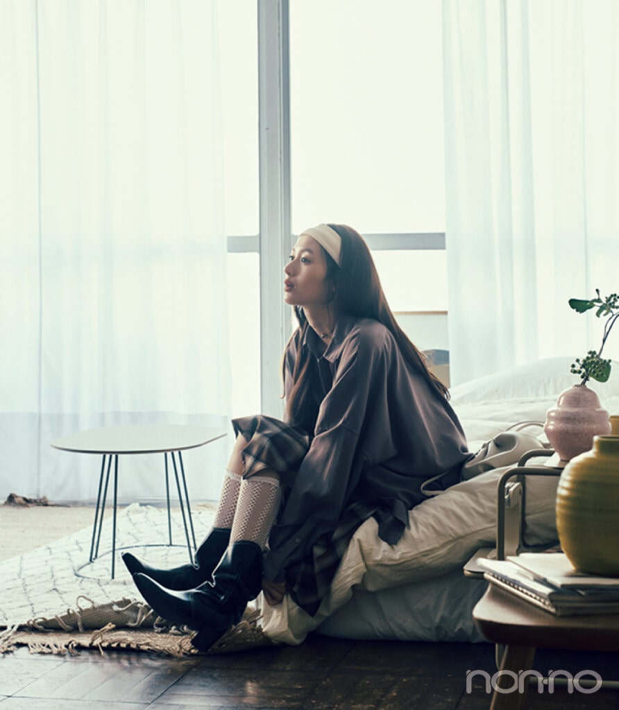 加藤栞の夏→秋着回し23℃ Late Septemberモデルカット4-10