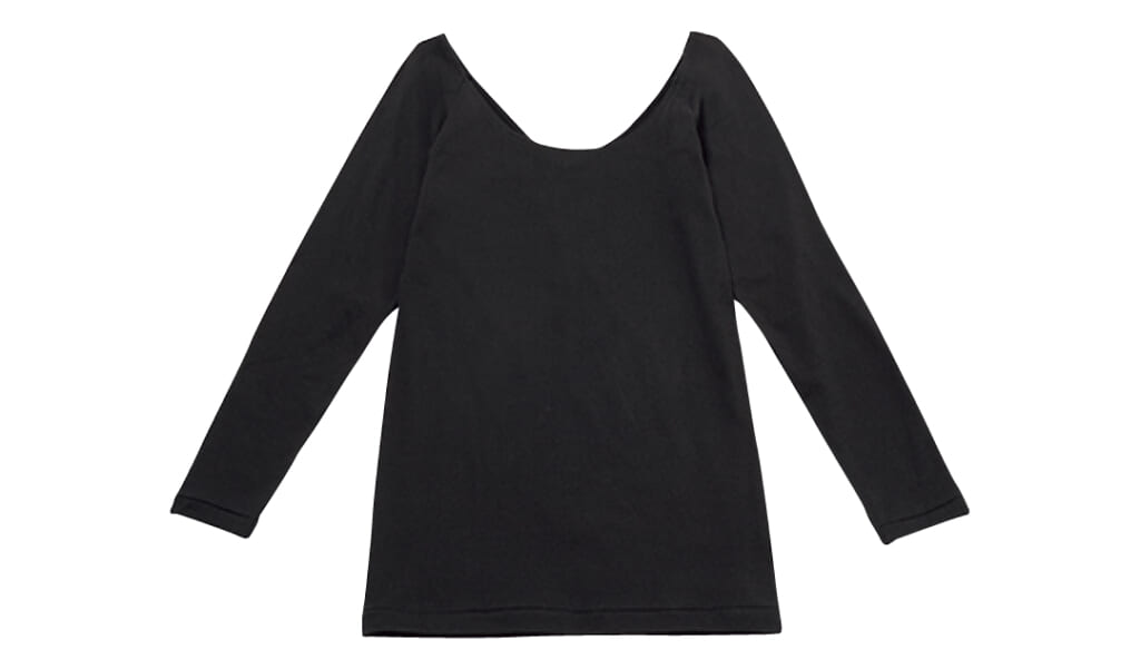 機能的あったかアイテム　ネック広めインナー