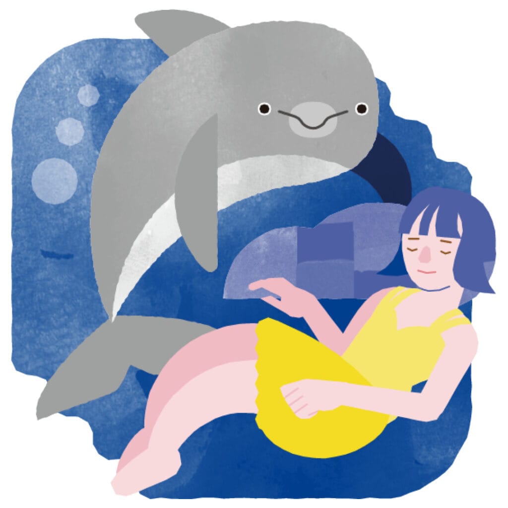 銀のイルカ座イラスト