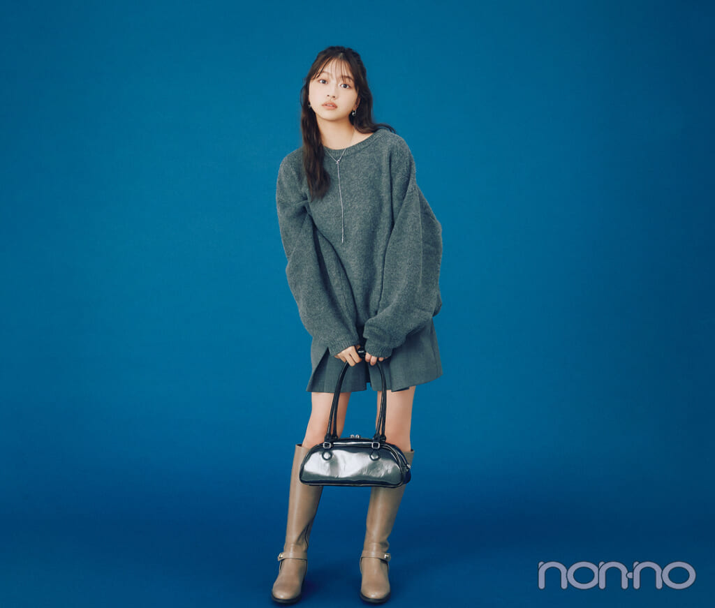 佐藤和奏がグレイルのニットを着回し4-5