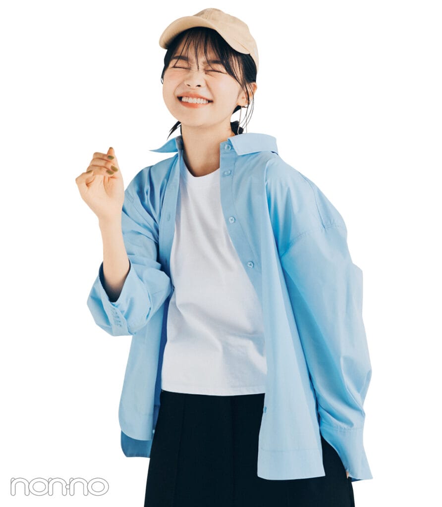 林芽亜里の大学生のための白Tモデルカット2-17