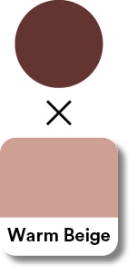 レッド系ブラウンヘア×ウォームベージュ