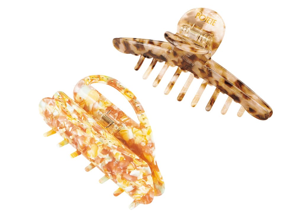 旅行におすすめのPOTETEの　（上）big big skinny clip
（下）big heart clip