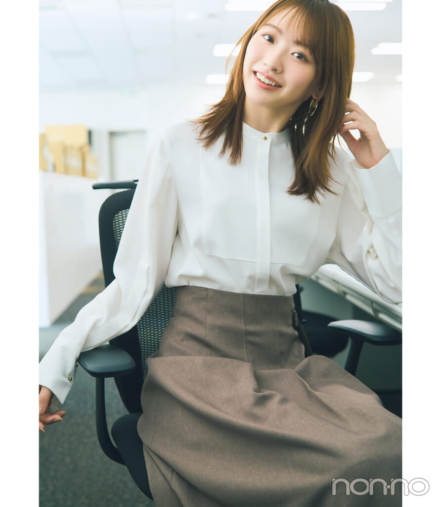 新社会人におすすめの「オペーク ドット クリップ」のブラウス