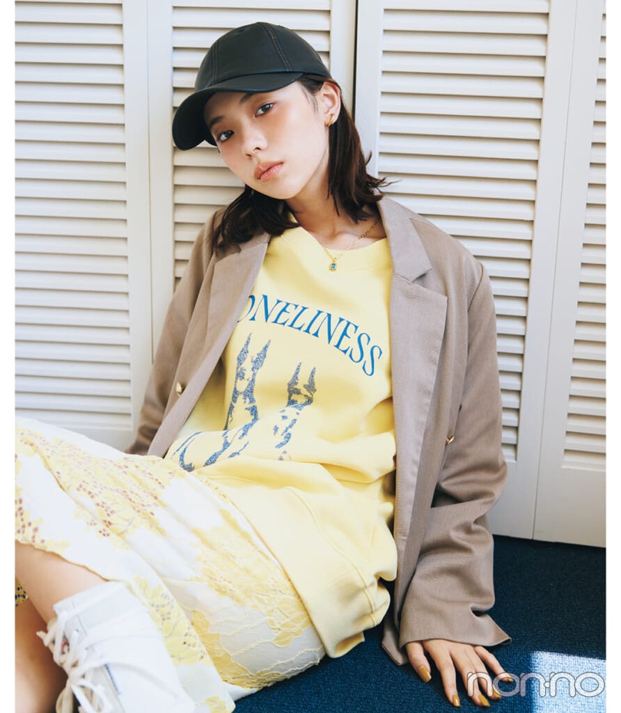 菊地姫奈のGCENEAのキャミワンピセットアップ着回し4-7