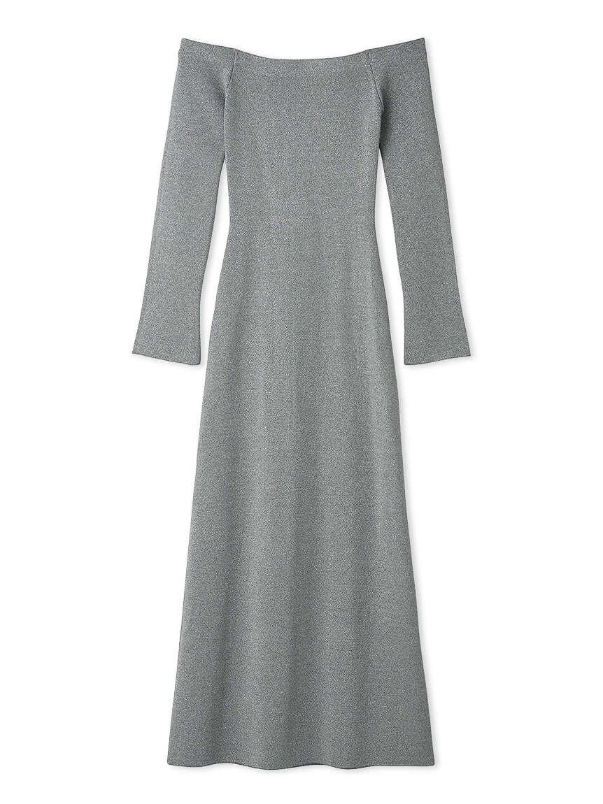 オフショルIラインニットワンピース