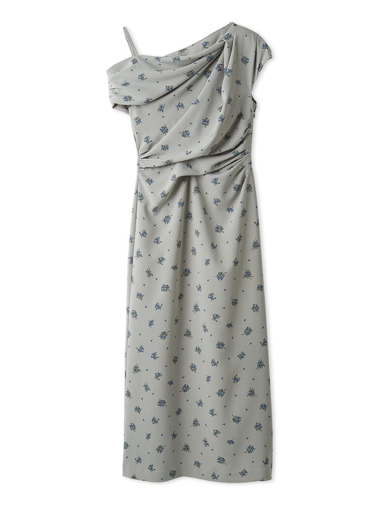 スナイデルのグレーの小花柄ワンピース