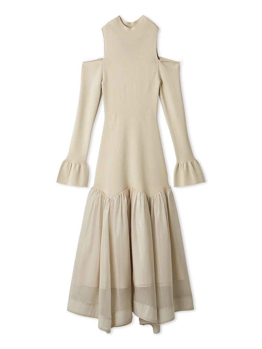 Sustainaコールドショルダーニットワンピース