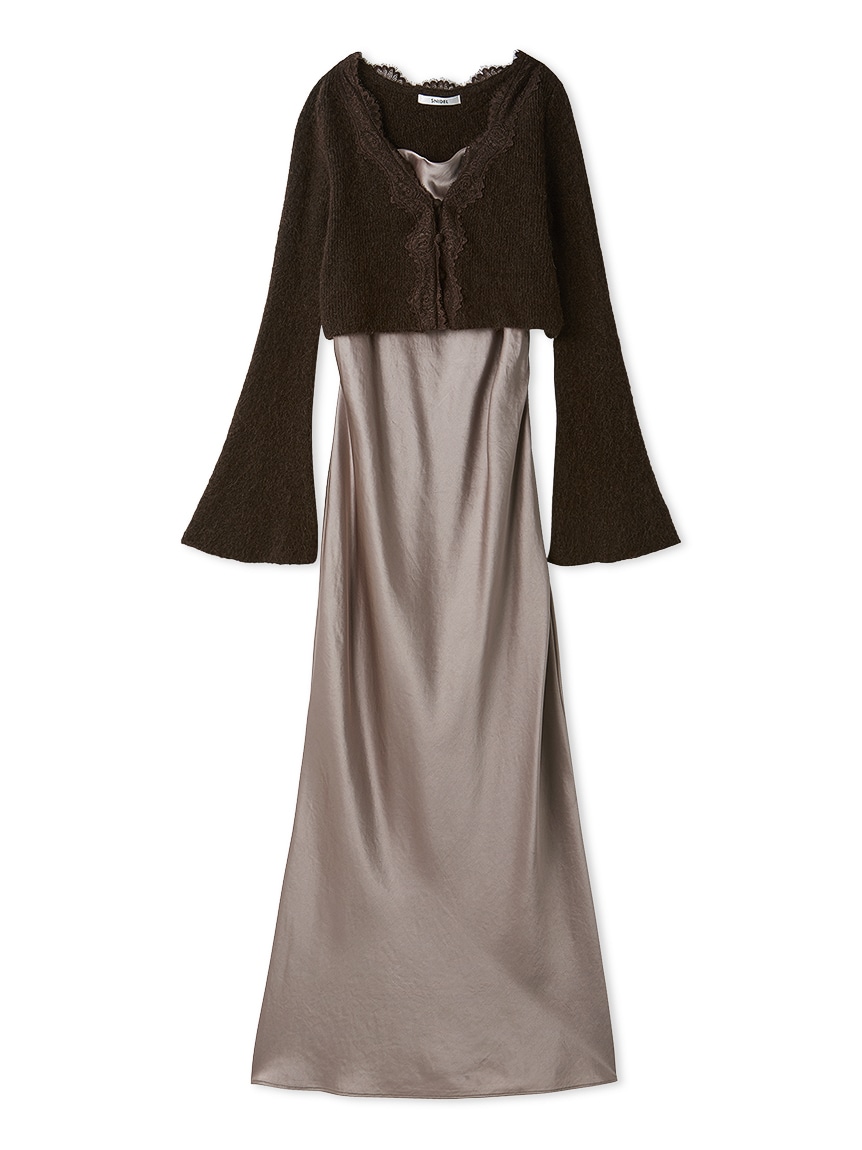 キャミワンピースモヘヤカーディガンセット