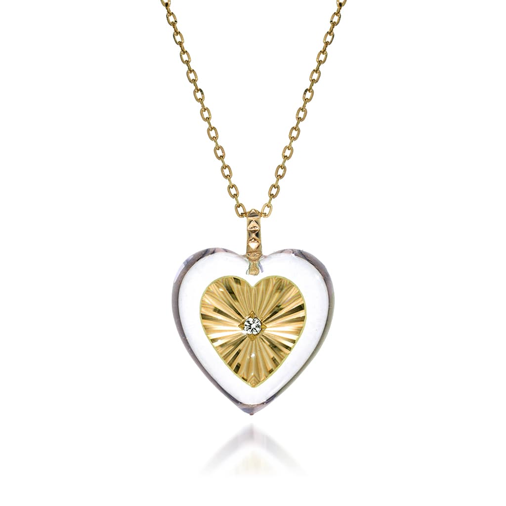 スタージュエリーのCLEAR ETCHED HEART
K10YG ネックレス￥77000