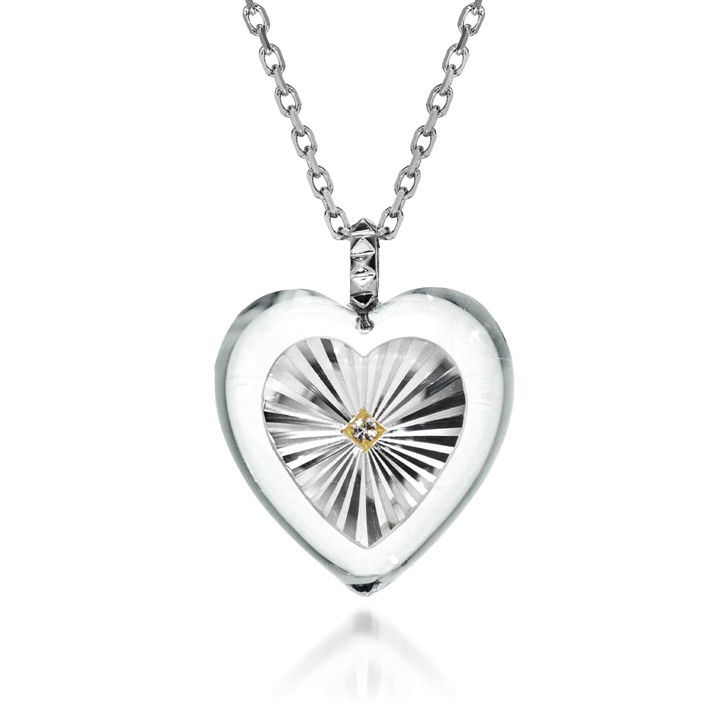 スタージュエリーのCLEAR ETCHED HEART
SV925/K10YG ネックレス￥44000
