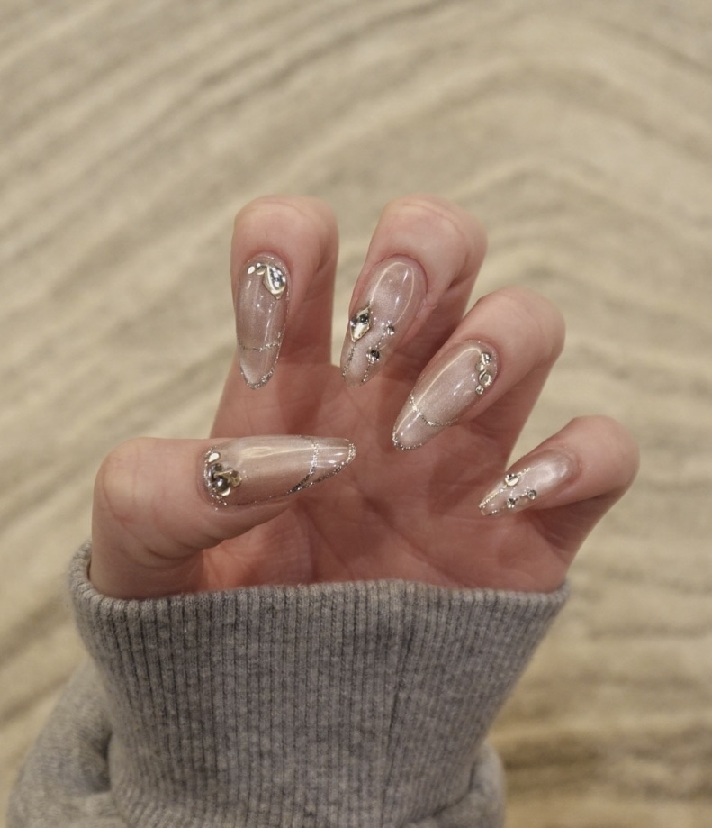 ピンクマグネットのちゅやちゅやネイル