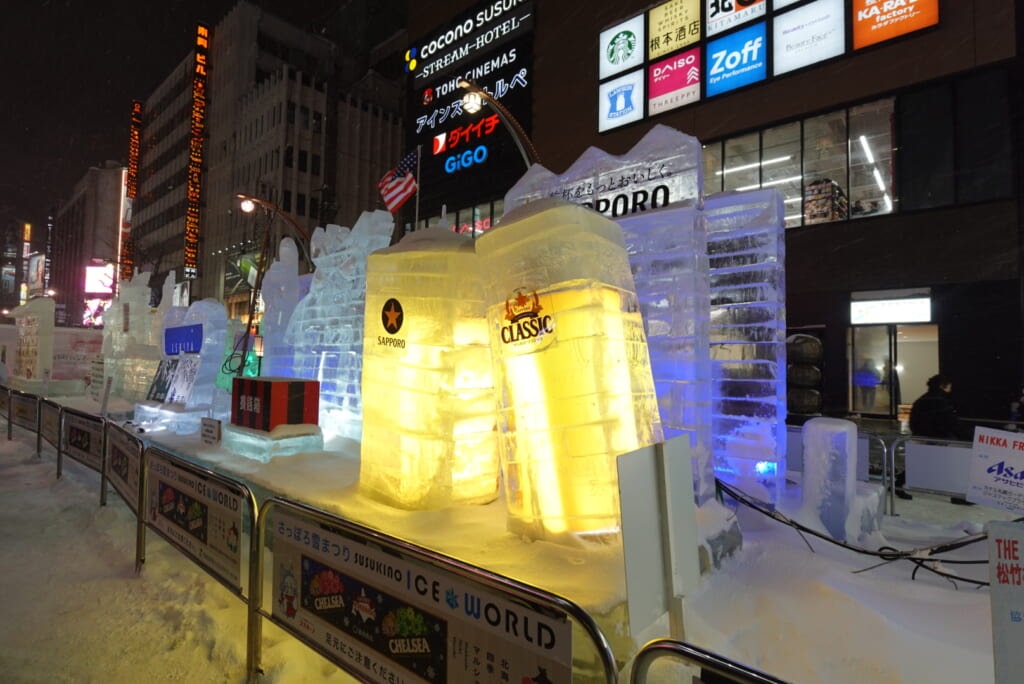 サッポロビールの氷像