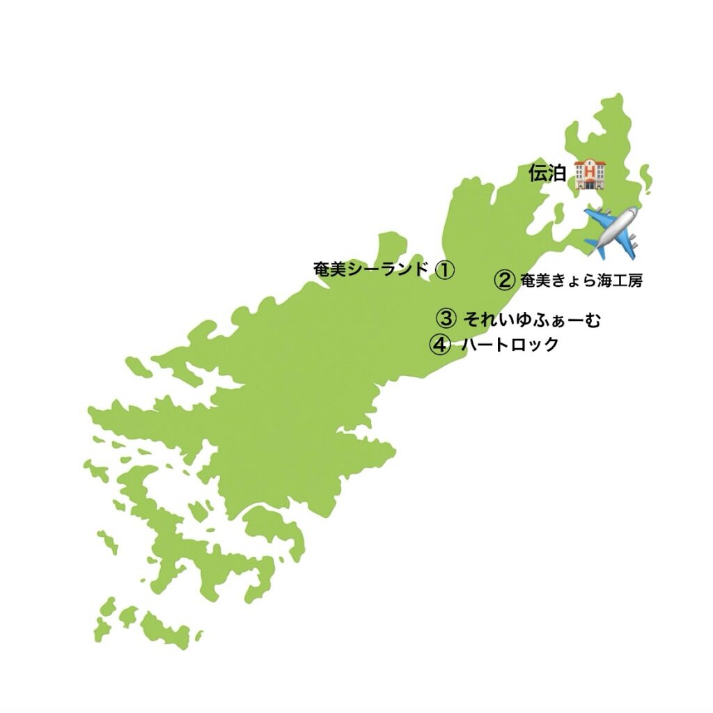 奄美大島観光マップ　奄美北部