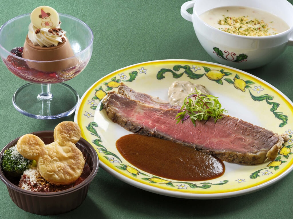 ローストビーフがメインのスペシャルセット、ディズニーシーのクリスマスメニュー