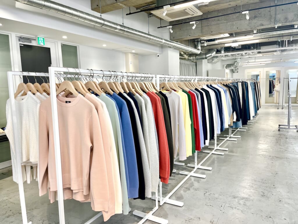 ユニクロの新作ニット試着会会場の様子
