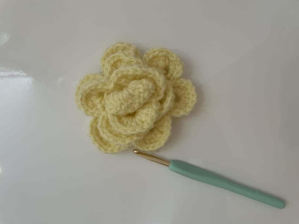 毛糸で編んだお花、使用したかぎ針