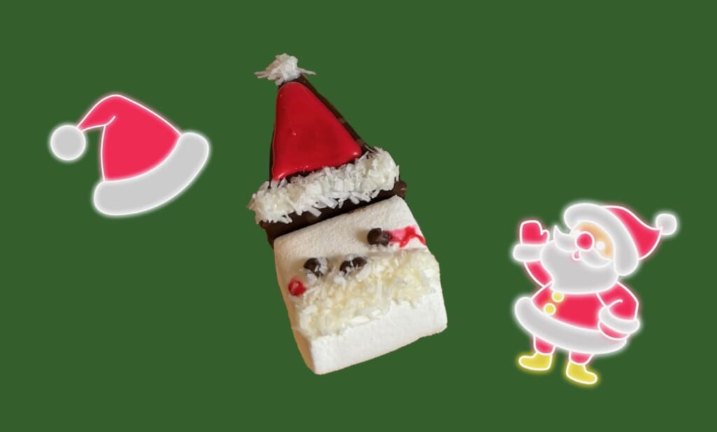 マシュマロでサンタさん風レシピ