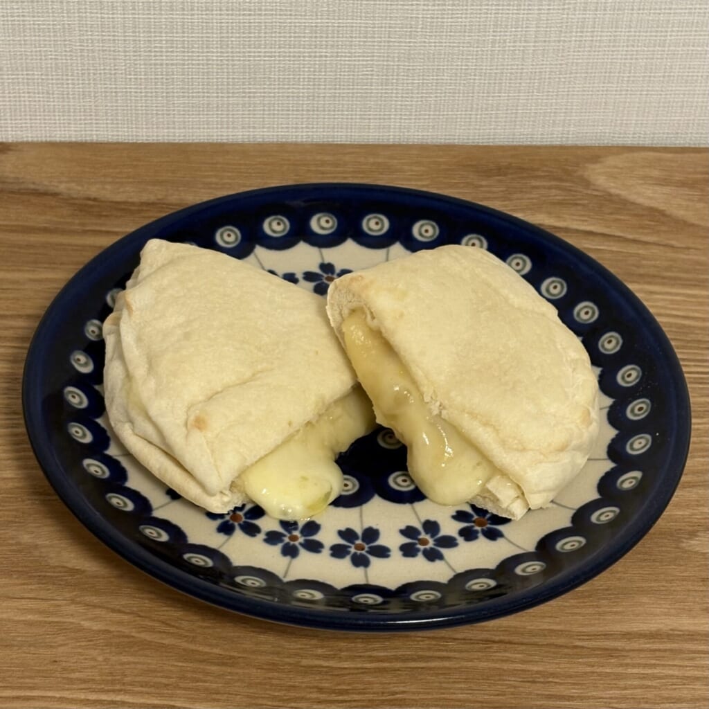 ピザサンド さつまいもチーズの加熱後の写真