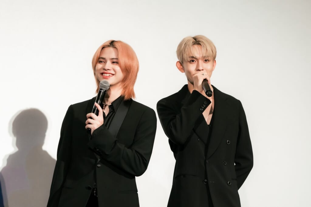 INIドキュメンタリー映画完成披露試写会の松田迅と田島将吾