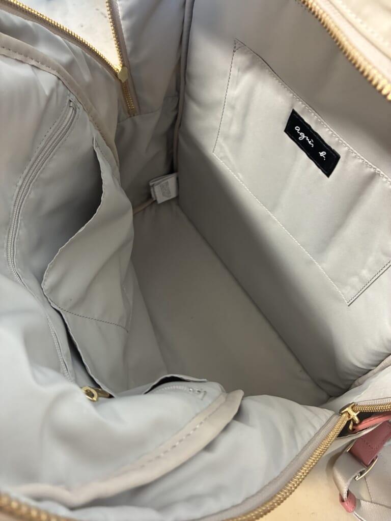 「agnes b.」「バックパック」「内側」