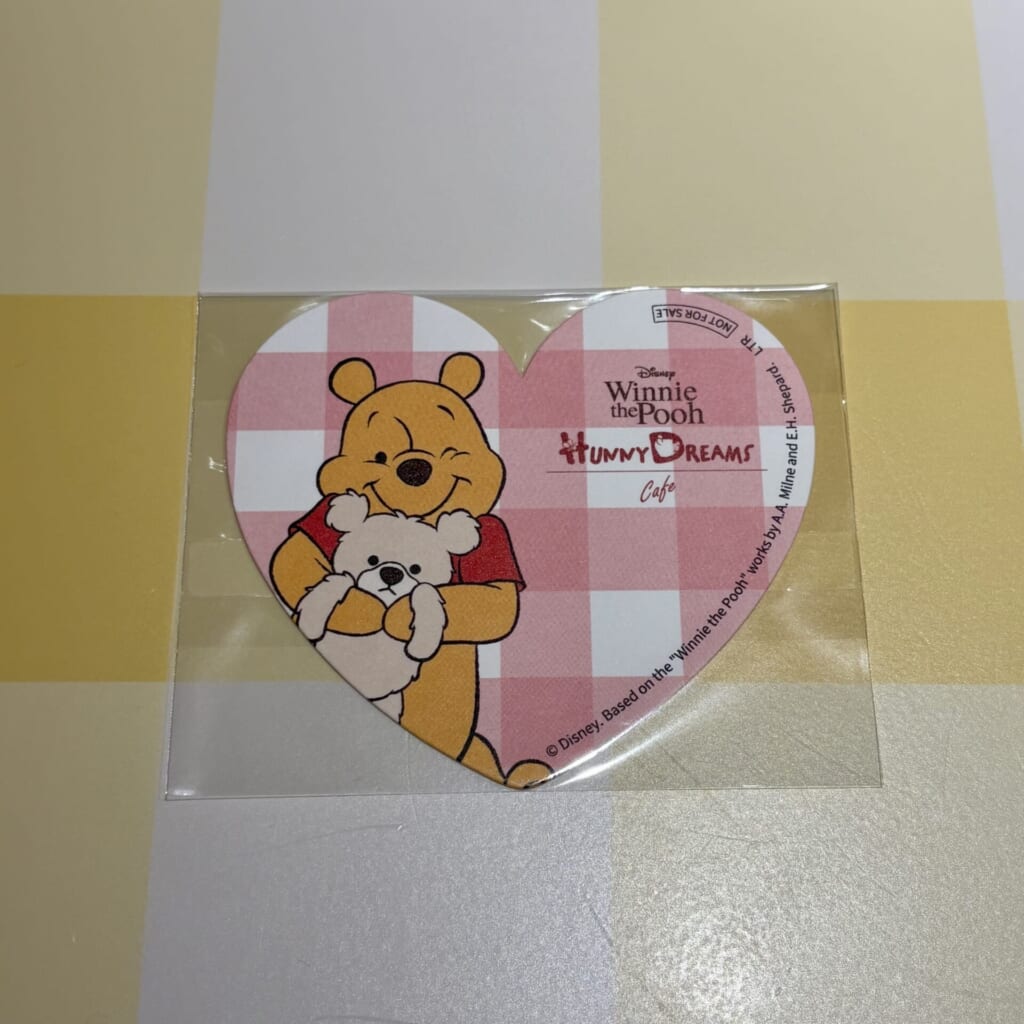 メニュー特典のオリジナルコースター