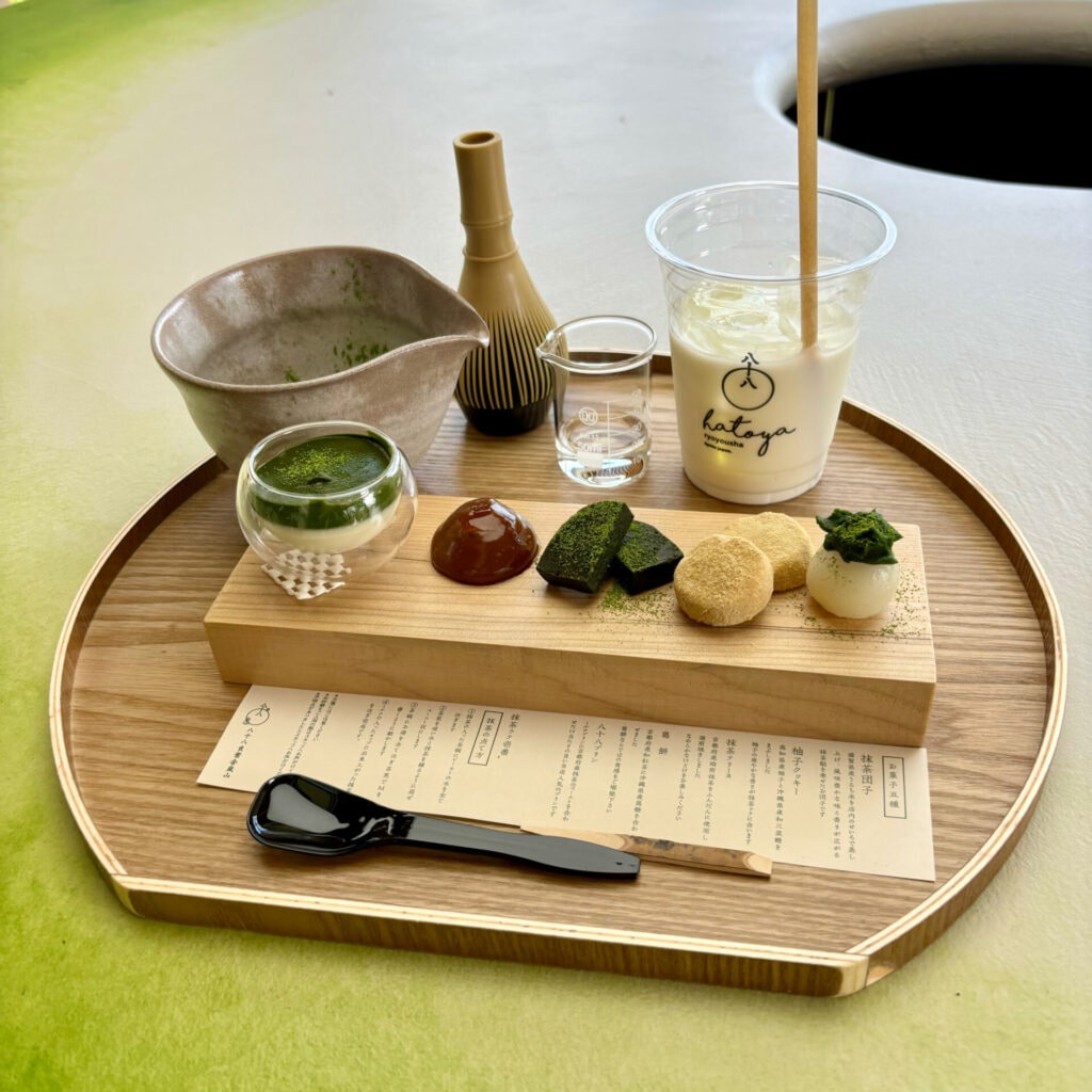 自分で作る抹茶ラテのお菓子のセット