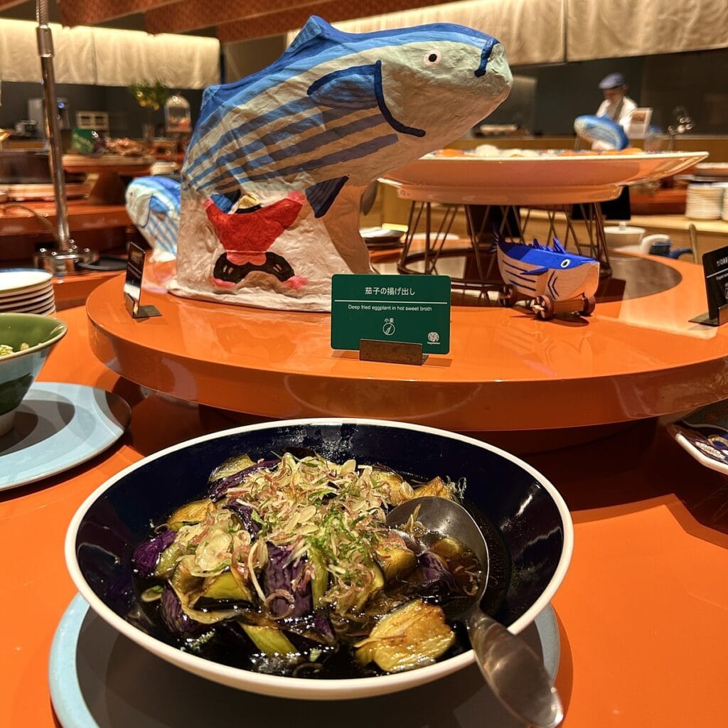 ディナービュッフェの茄子の揚げ出し