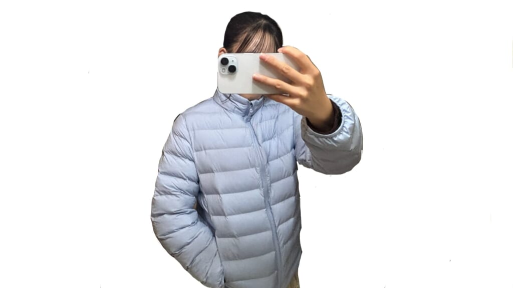 フードなしダウン