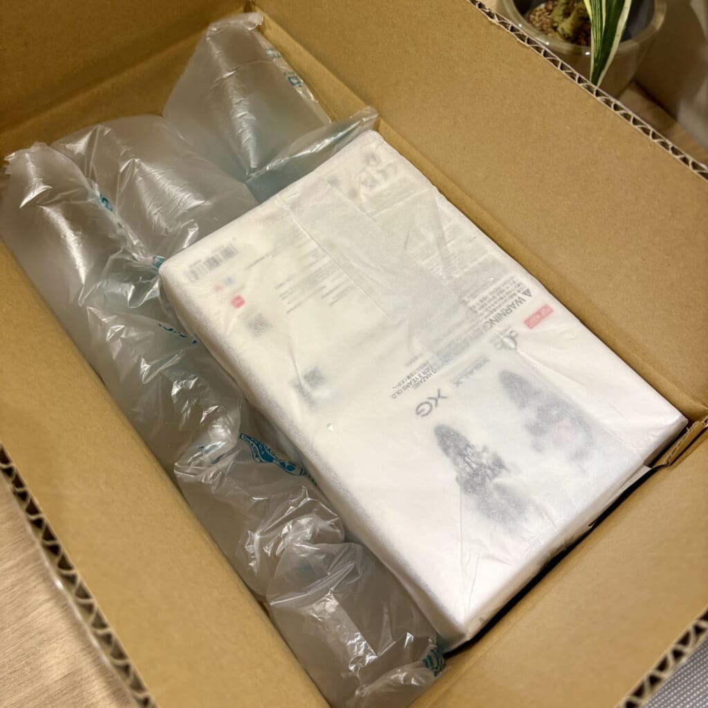 オンラインで購入したXGコラボのスカルパンダが届いた時の様子