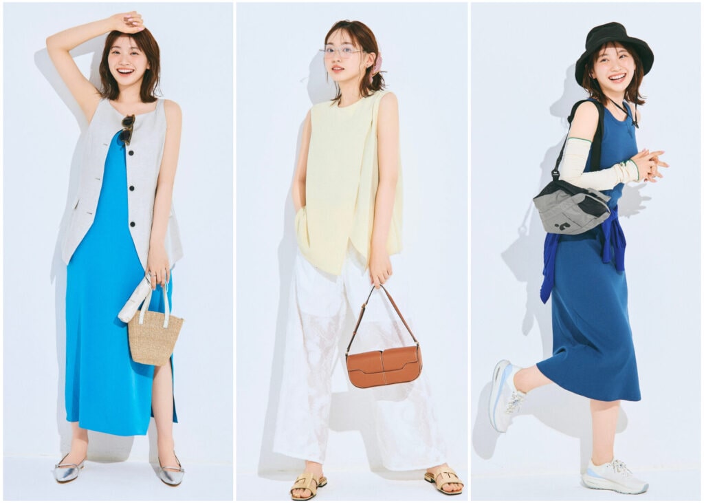 気温35度の猛暑コーデ3パターン