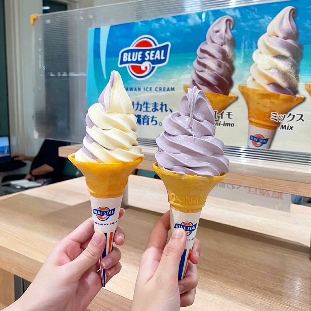 最後の思い出の紅芋ソフト