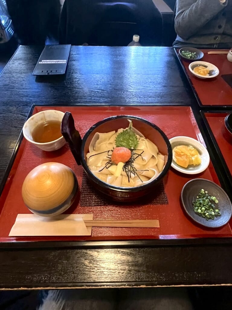 釜玉ひもかわ明太子バター